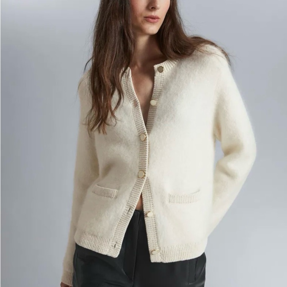 &Other Stories Cream Button-Up Cardigan